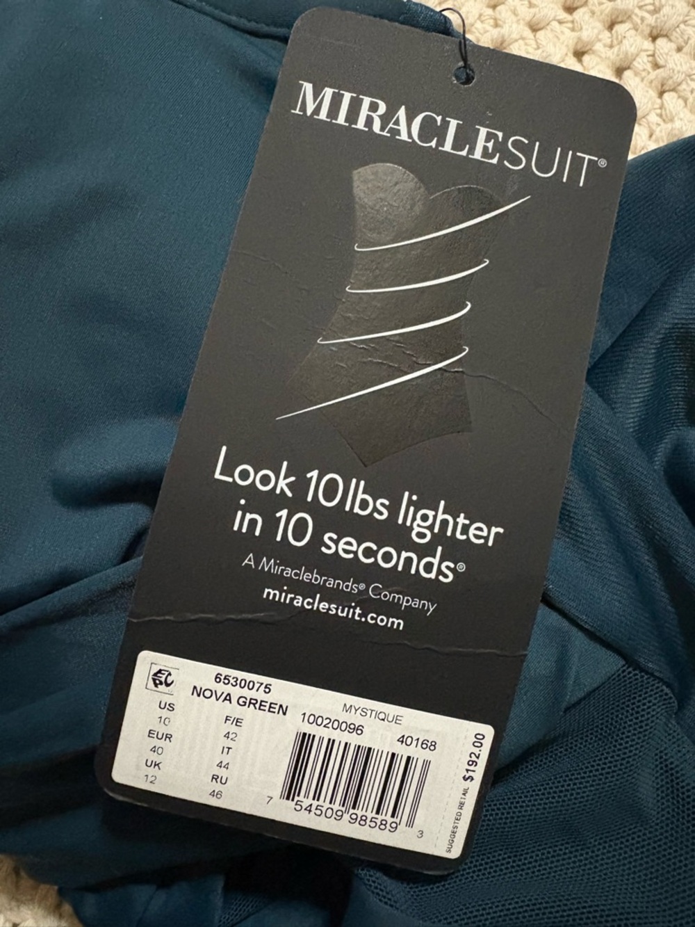MiracleSuit Mystique Underwire Shaping Swimsuit in Nova Green Sz 10 BNWT - Picture 10 of 11